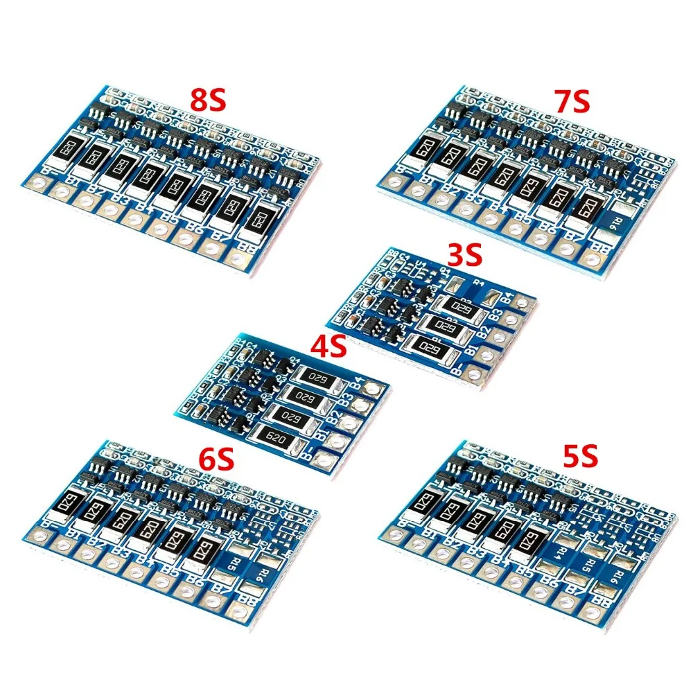 

Φ 21V 4,2 V Защитная плата с функцией балансировки 68ma Φ литий-ионная батарея Lipo литиевые батареи 18650 сбалансированная 3S Φ 6S 7S 8S