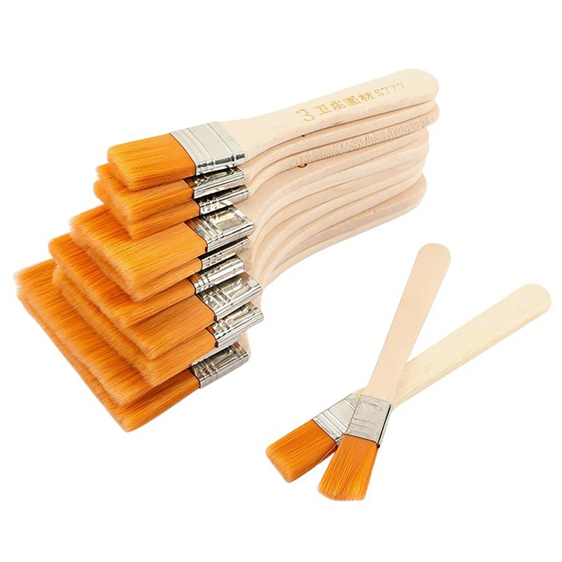 

12pcs/set Nylon Paint Brushes Set Oil Drawing Watercolor Wooden Painting Brush