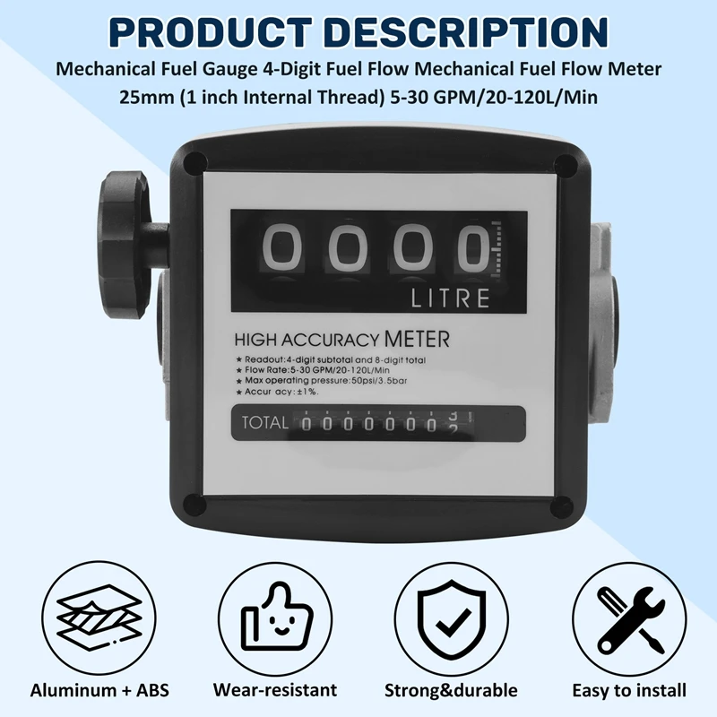 Механический указатель уровня топлива 4-значный расход механический расходомер