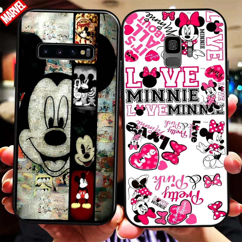 

Cute Cartoon Minnie Mickey Mouse For Samsung Galaxy S10 S9 S8 Plus S10 Lite S10E S10 5G Phone Case Coque Back Silicone Cover