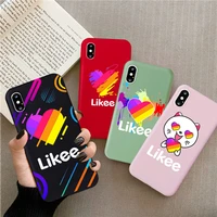 likee funny cat bear love heart phone case for iphone 12 11 13 pro max se2 6 7 8plus cover silicon case for iphone x xs xr xsmax