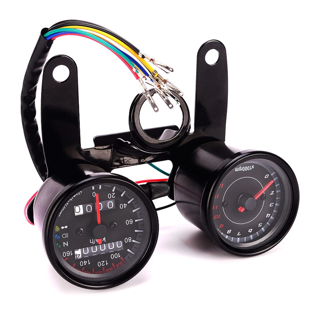 Мотоциклетный черный одометр спидометр и тахометр с кронштейном для Yamaha SR XV RX Cafe
