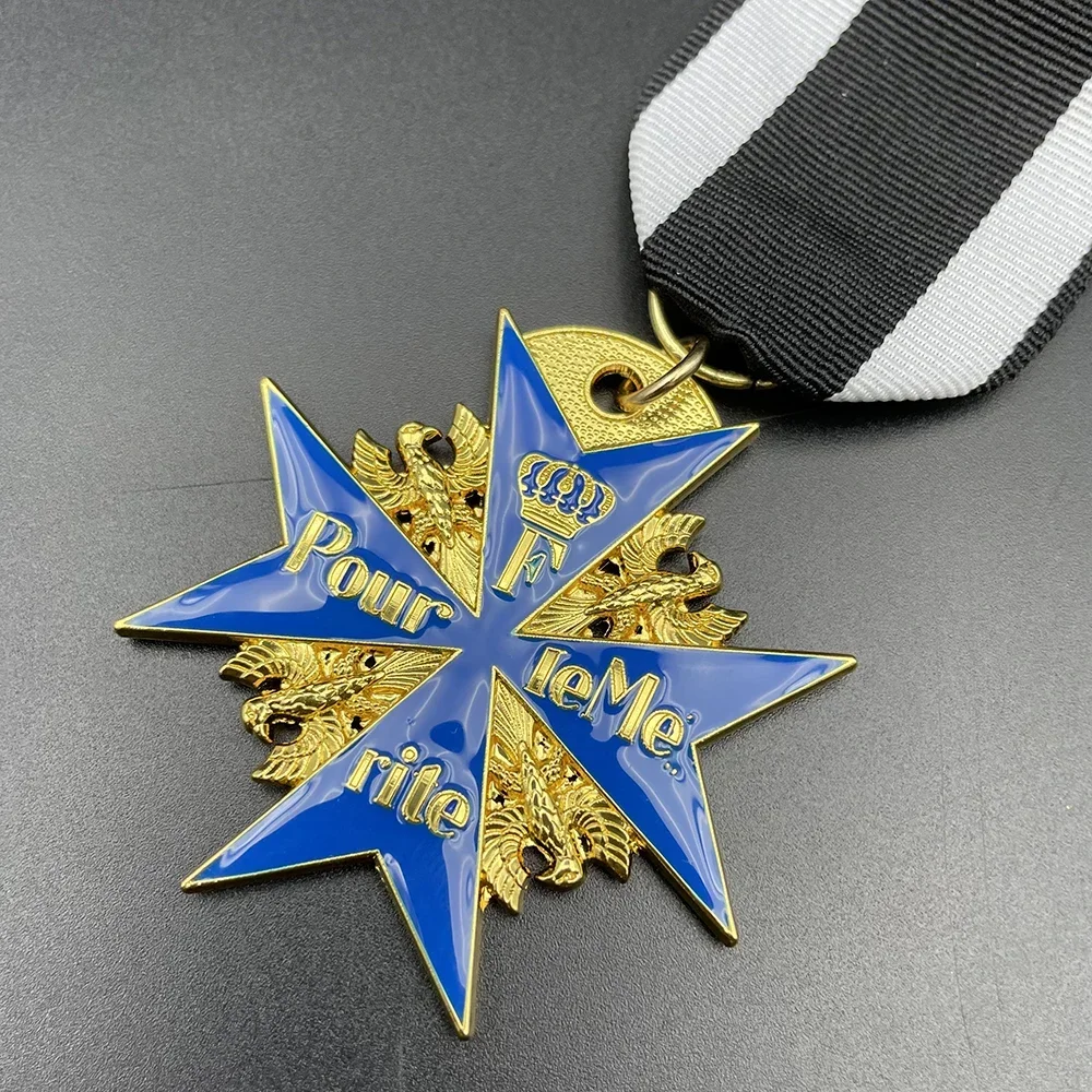 Значки военного почета немецкая медаль Пруссии сине-черная репродукция храбрый