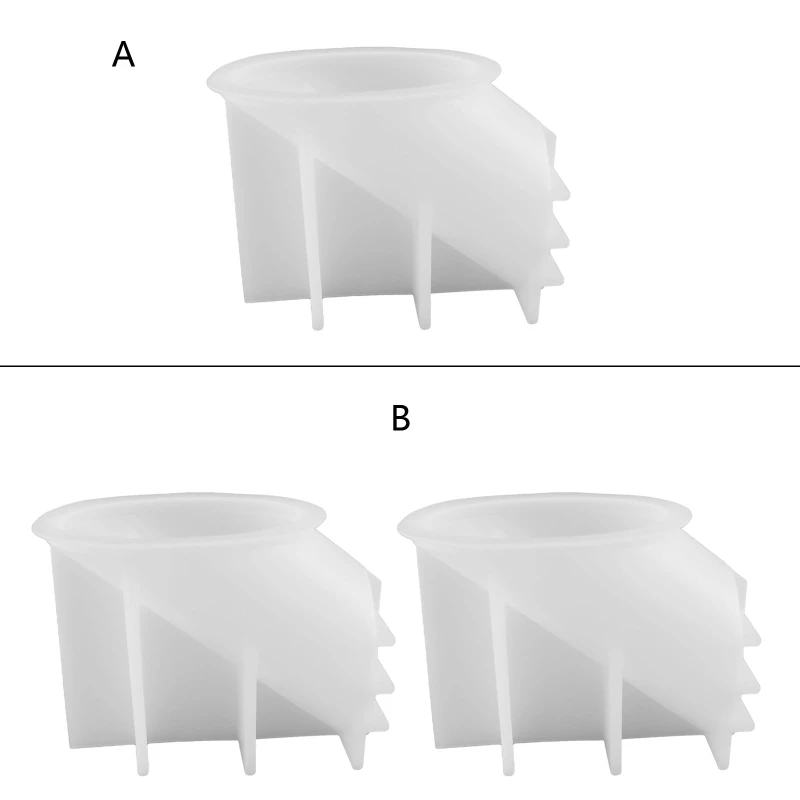 3D скошенная Форма цилиндра силиконовые формы для книг домашний декор форма литья