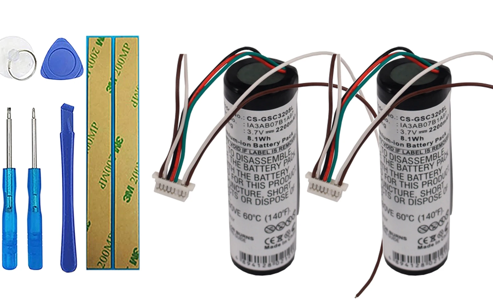 

2pack 2200mA Battery for Garmin StreetPilot C330 361-00022-00, 361-00022-05, 361-00022-07, IA3AB07B1A97