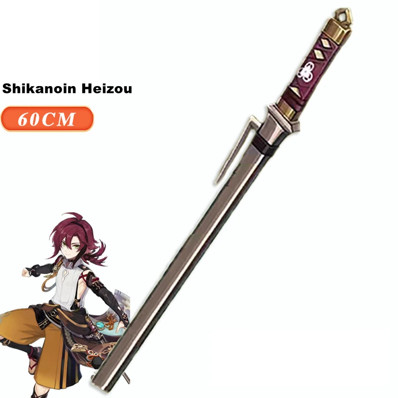 

Anime Accessories Halloween Prop Game Genshin Impact New Account Shikanoin Heizou Cosplay PVC Weapon 60CM Sword Model Adult Toy