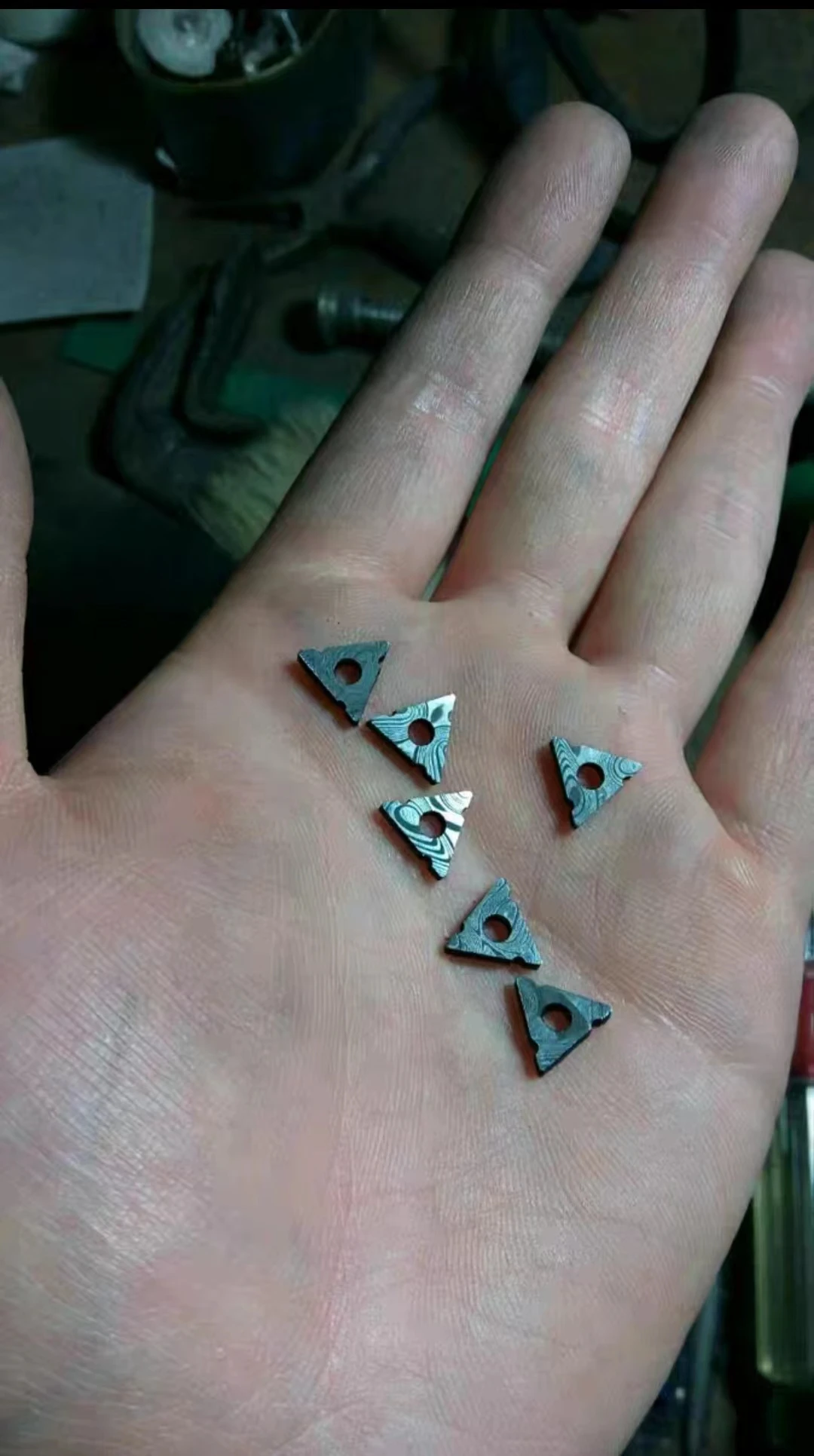 1 пара, Сменные вставки для резака из дамасской стали