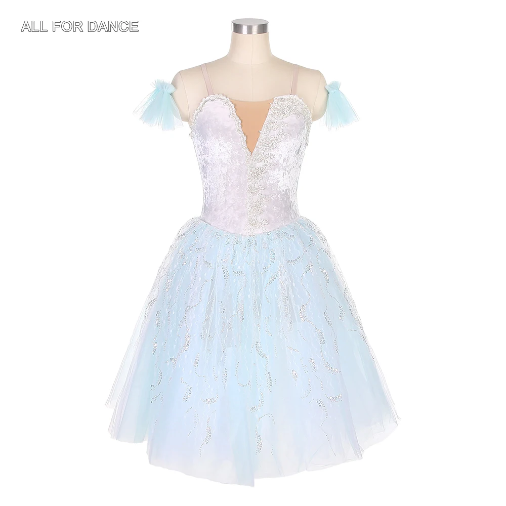 21315 Белый бархатный лиф с бледно-зеленой длинной романтической юбкой-пачкой для