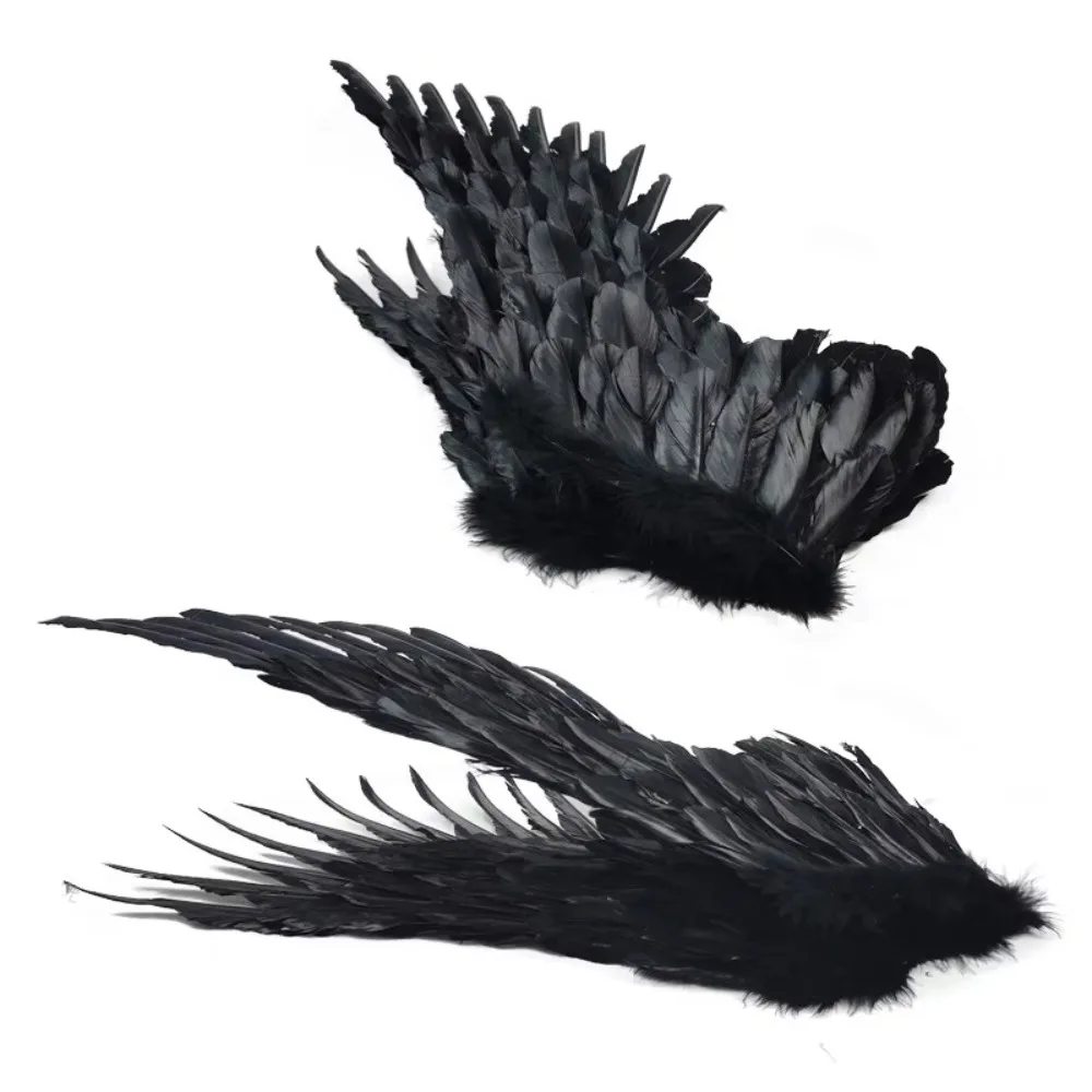 Высококачественные легкие крылья ангела реалистичные складные черные дьявола