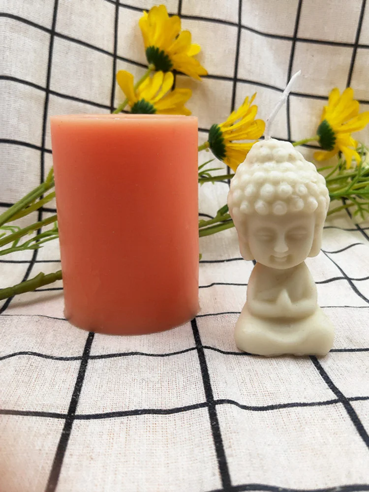 

3D ABuddha Candle Mold Silicone DIY Meditating Buddha Molds Aroma Soy Wax Handmade Soap Polymer Clay Plaster Epoxy Resin Moulds