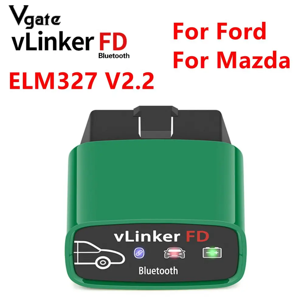 Фото Vgate vLinker FD FD + IOS/Android/Windows ELM327 V2.2 для Ford Bluetooth для Mazda Car Diagnostic MS CAN Auto Tool №1