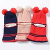 Baby Winter Hat Pompom Children Knitted Hats Baby Girls and Boys Hat with Warm Fleece Lining Hats for Kids 6