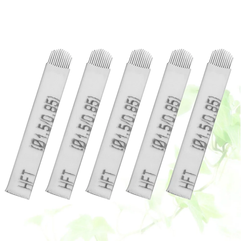 

50pcs Blades U-shaped 12 Eyebrow Needle Make-up Blades Microblading Pen (White)