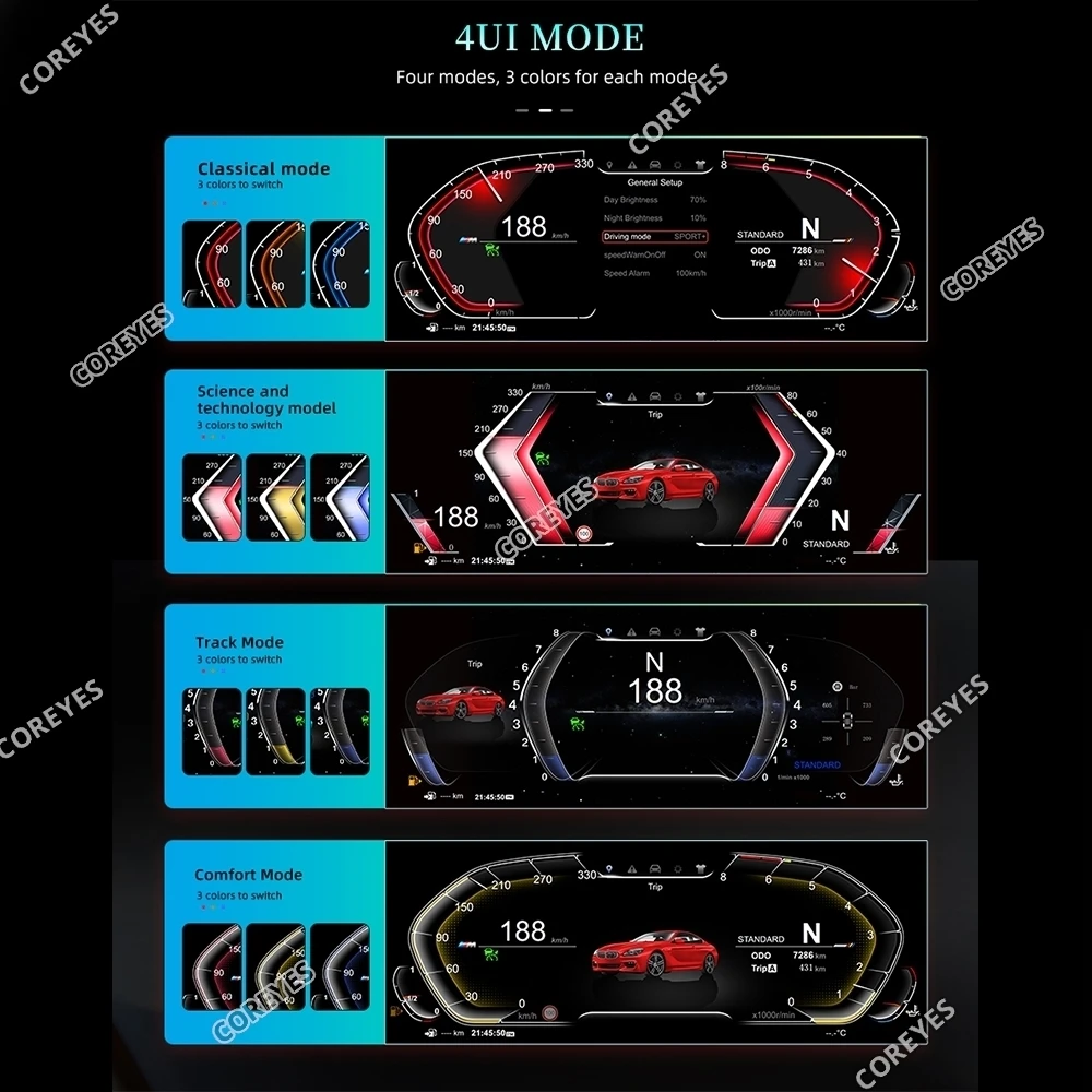 Цифровая приборная панель COREYES 12 3 дюйма для BMW 6 серии F06/F12/F13 CIC NBT Linux система