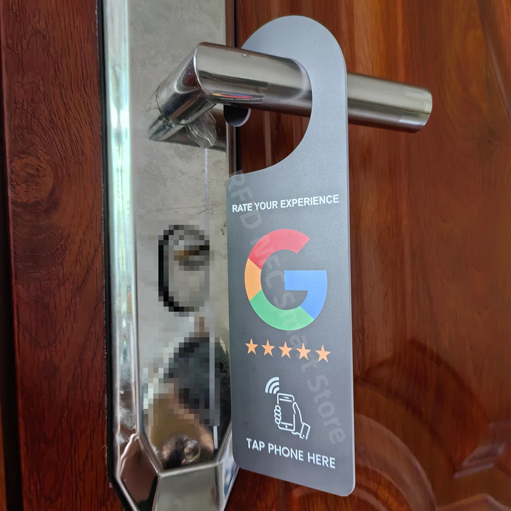NFC Новинка мы в Google дверные вешалки бирки оцените свой опыт работы дверной знак