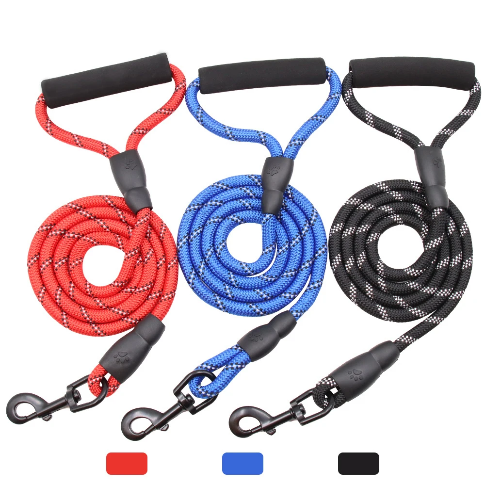 

Reflective Light Leashes For Dogs Large Medium-size Dog Harness Nylon Walking Pet Supplies Handle Dog Accessories Round Rope