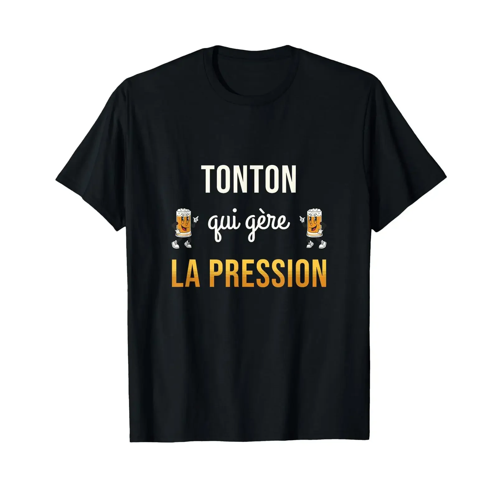 Фото Футболка Tonton Who Manages Pressure Humor Beer Future, винтажная, с эффектом потертости, универсальная, мягкая, модная, стильная, слегка эластичная, унисекс №1
