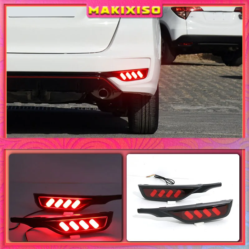 LED Tail Red Rear Bumper Reflector Light Lamp Stop Fog Brake Light For Honda JAZZ Fit 2018 2019