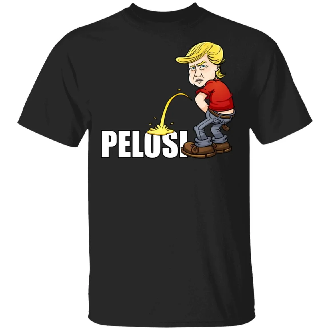 

Забавная футболка с изображением Трампа, мочающегося на Peloi, рубашка с защитой от шерсти