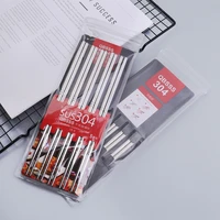 5pcs set stainless steel chopsticks food sticks portable reusable chopstick sushi chop sticks korean chopsticks spoon set