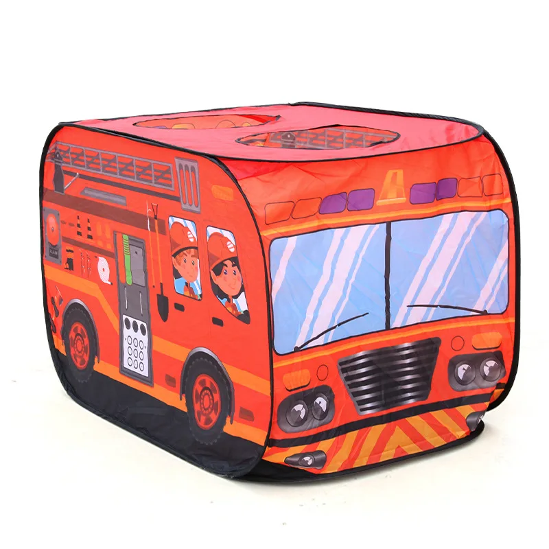 

Children's Tent Popup Play Tent Toy Outdoor Foldable Playhouse Fire Truck Police Car icecream car kids Game House Bus Indoor