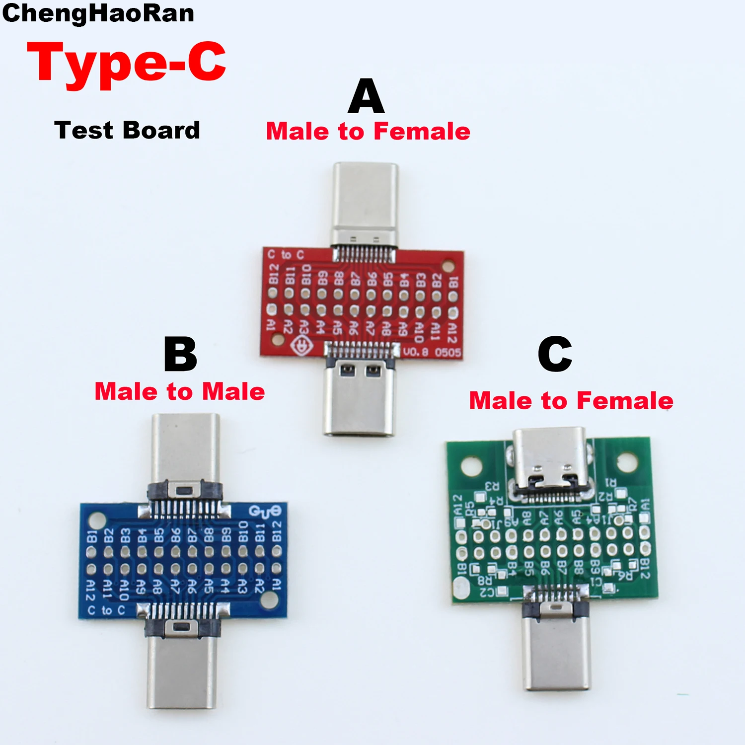 USB Type-C Male Female тестовая плата