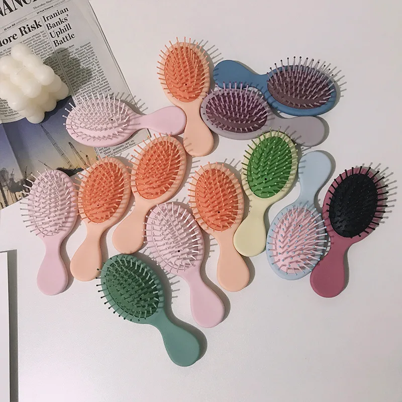 

Portable Hair Brush with Air Cushion Mini Hairbrush for Scalp Massage Wet or Dry Detangling Soft Bristle Brush for Girl Women