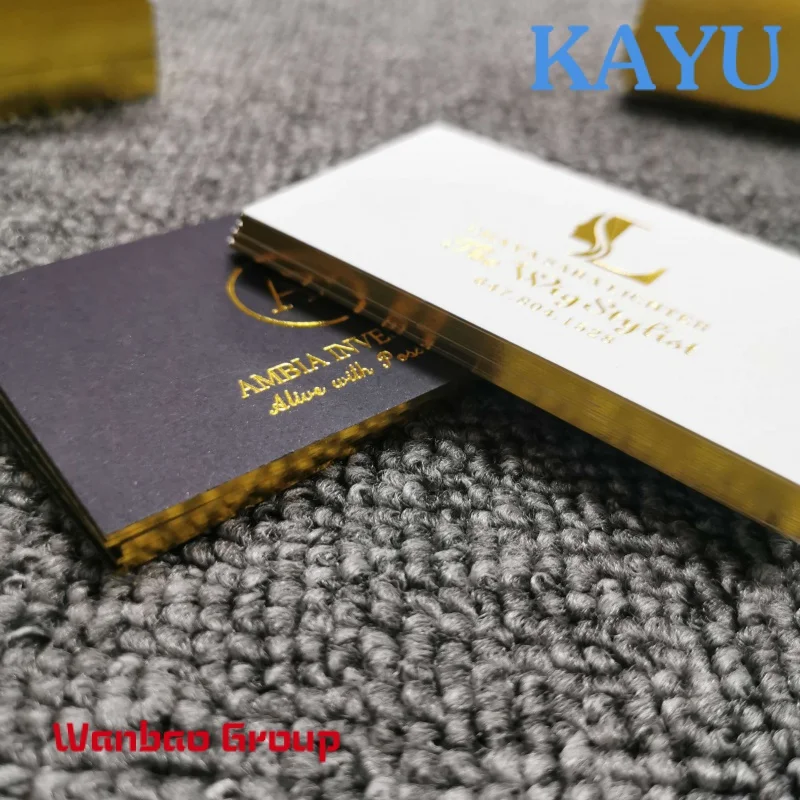 

hot selling custom size logo Black Card with logo luxury business cards gold foil business card