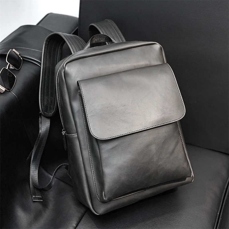 New Retro Leisure Computer Backpack Korean Style Fashion Student Bag Leisure Travel Bag Large Capacity Men's Backpack