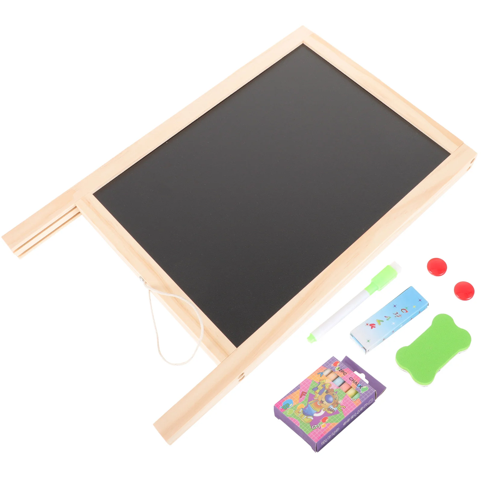 

Kids Writing Whiteboard Multi-function Children Erasable Pad Freestanding Chalk Reusable Answer Vertical Chalkboard Mini
