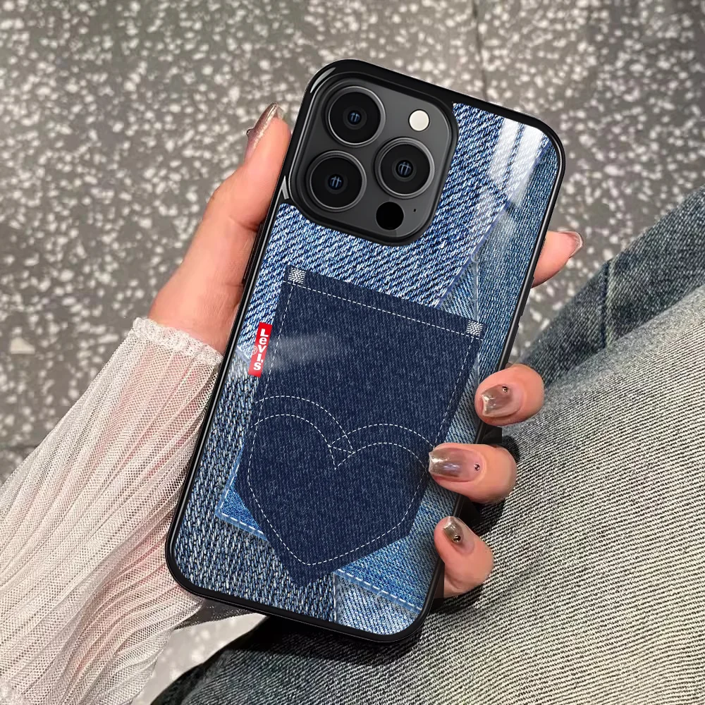 Модный брендовый чехол для телефона L-Levis-es IPhone 16 15 14 13 12 11 Pro Max Plus мини-магнитный