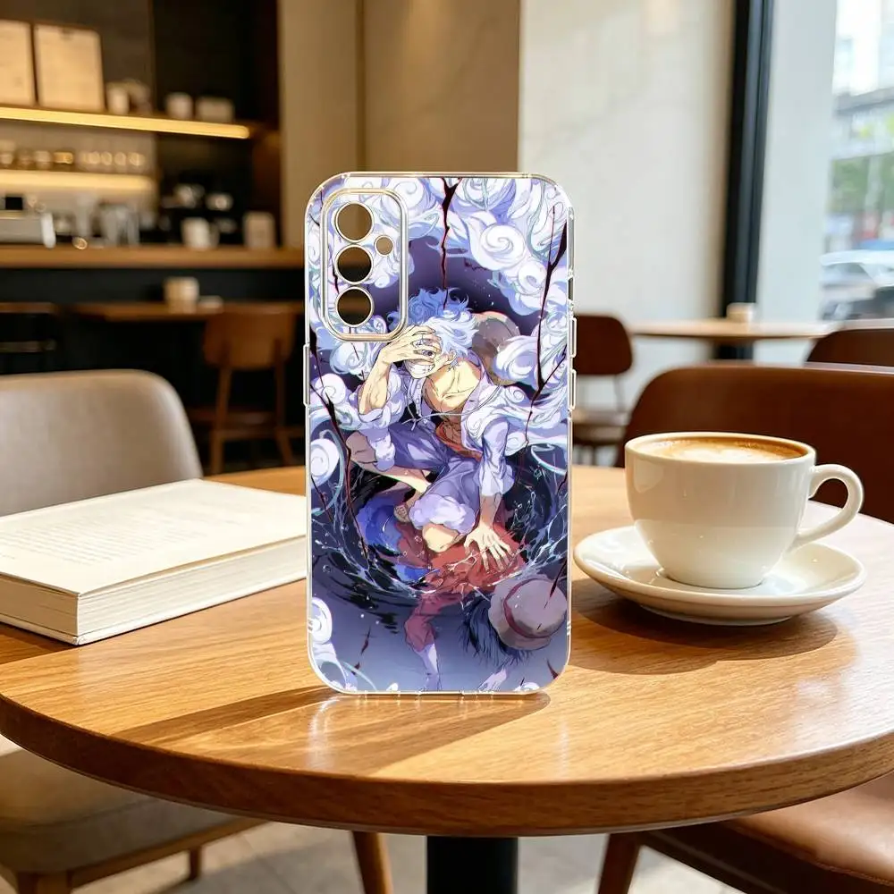 Фото Чехол для телефона O-neP-piece L-Luffy Gear 5 Anime для Samsung A10,12,20,21S,30,31,40,50,51,52,70,71, прозрачный чехол №2