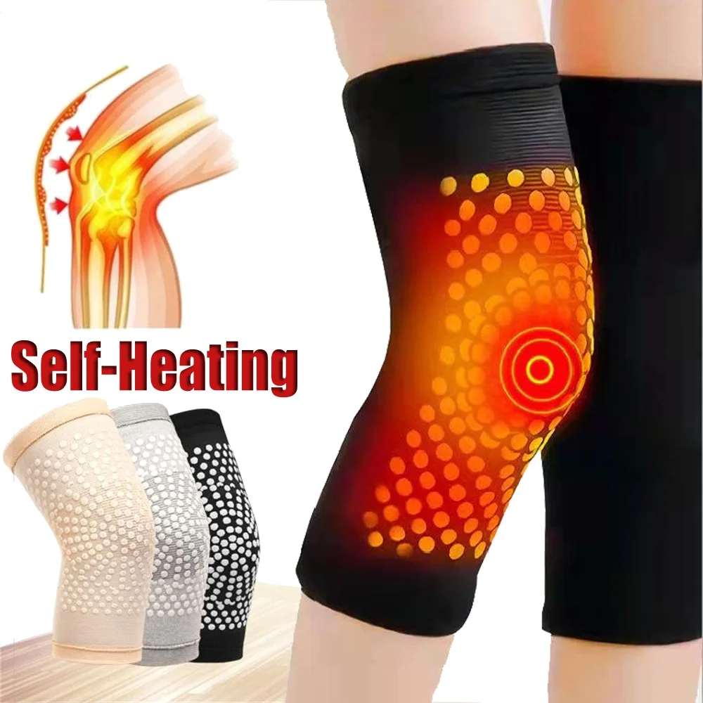 

2PCS Self Heating Support Knee Pad Knee Brace Warm for Arthritis Joint Pain Relief Injury Recovery Belt Knee Massager Leg Warmer