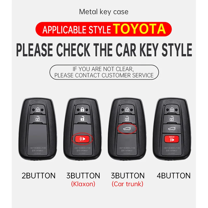 Фото Чехол для автомобильного ключа Toyota CHR Prado 2017-2020, Prius, Camry, Corolla, RAV4 2017-2020, аксессуары для авто №3