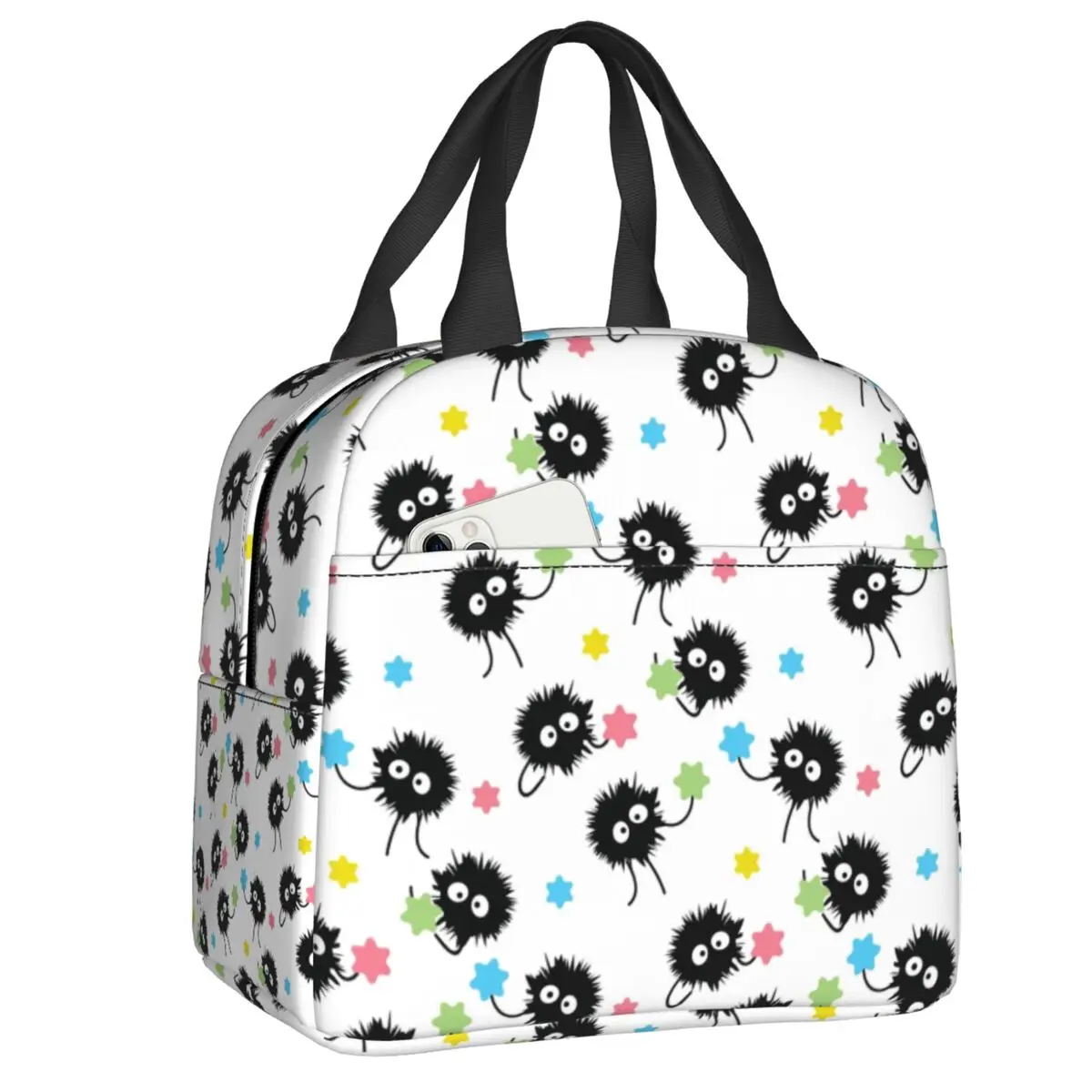 

Anime Soot Sprites Insulated Lunch Bag for Outdoor Picnic Ghibli Spirited Away Thermal Cooler Lunch Box Women Children