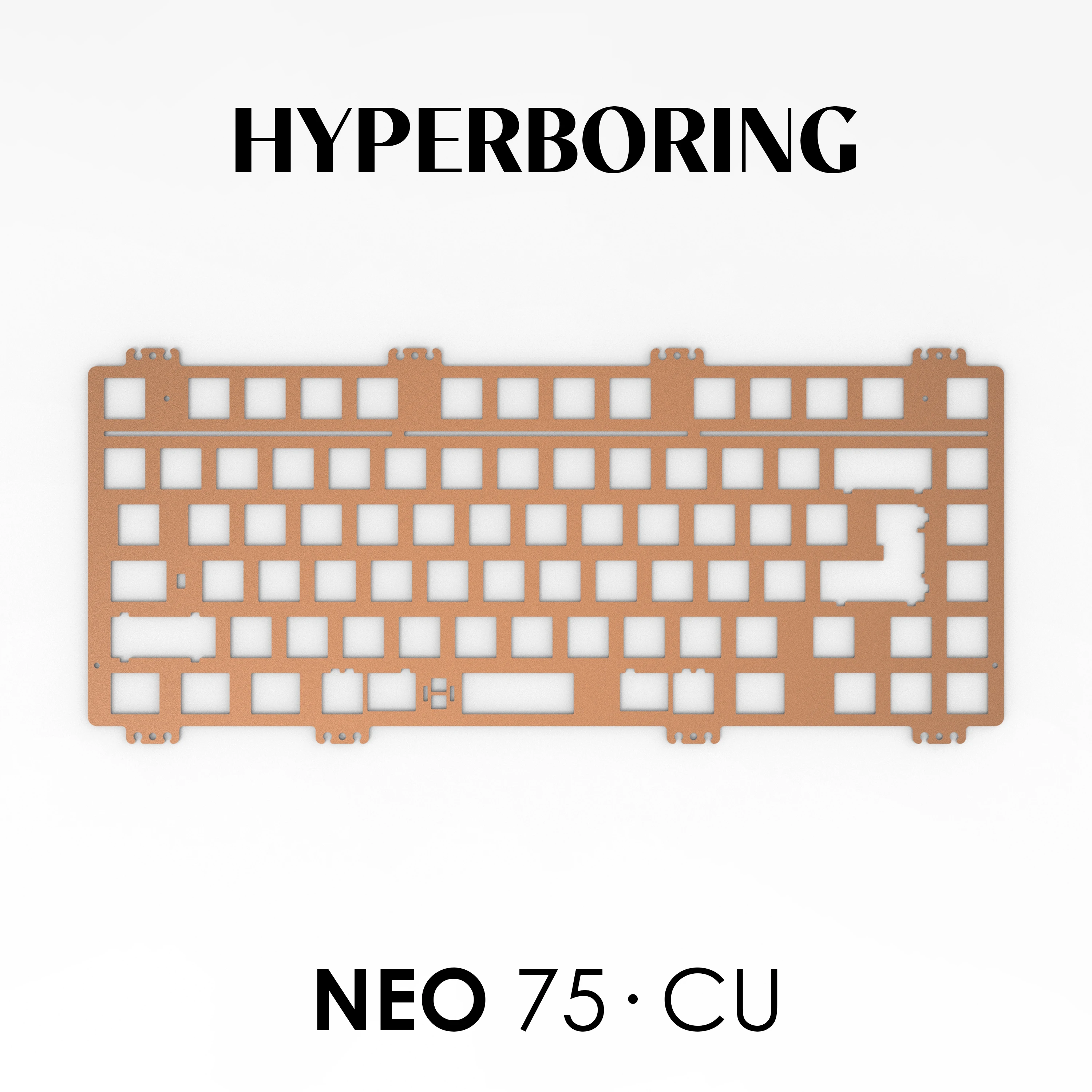 Комплект механической клавиатуры Keebox Hyperboring Neo75 CU позиционирующая пластина