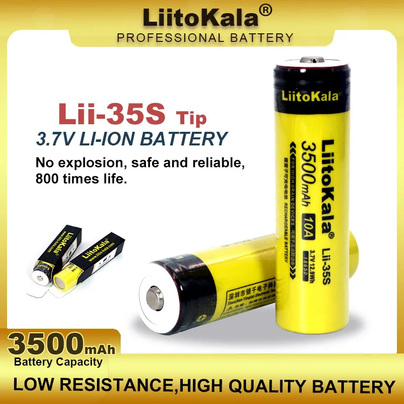 Оригинальный телефон LiitoKala 1-20 шт. 18650 в 3 7 мАч перезаряжаемая литиевая батарея для
