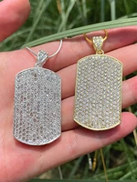 anglang rectangle silver colour cubic zirconia pendant party wedding necklace for unisex pendant bridal charm engagement jewelry