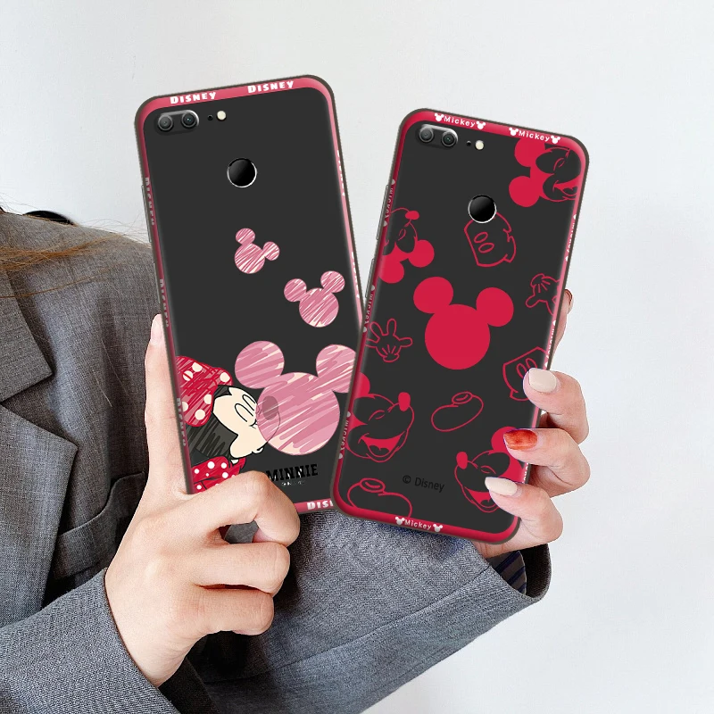 

Disney Red Mickey Mouse For Huawei Honor 9 V9 9X 9A 9S Pro Lite Soft Silicon Back Phone Cover Protective Black Tpu Case Carcasa