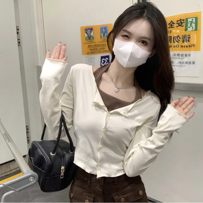 Футболка женская с длинным рукавом винтажная уличная одежда графическим принтом