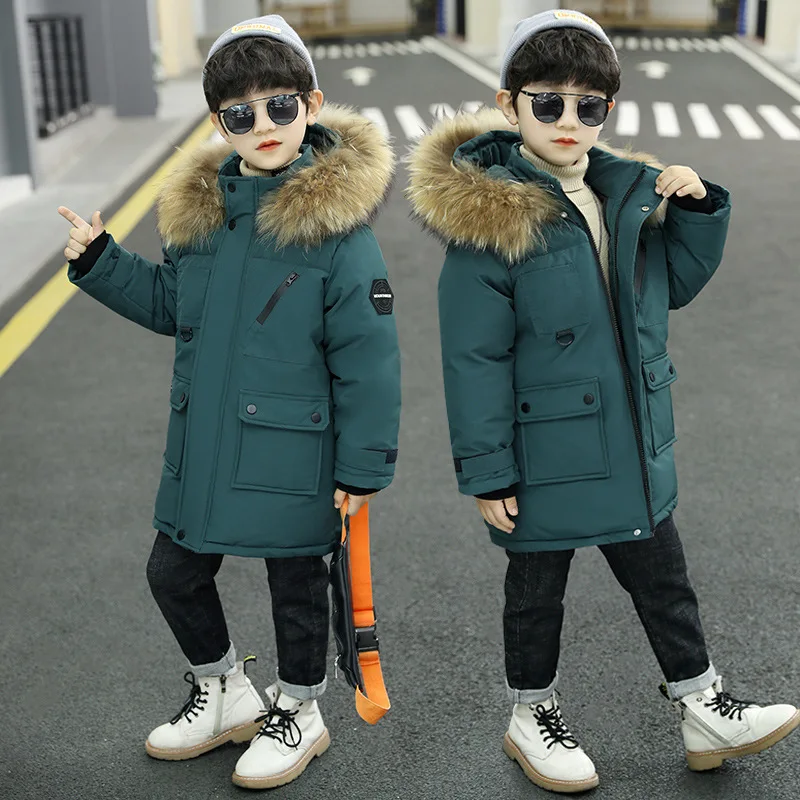 

Детский пуховик с капюшоном, на Возраст 4-12 лет