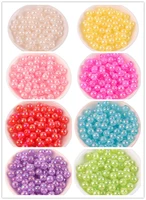 transparent crack ab color pearl round loose spacer beads for diy jewelry making bracelet necklace accessories