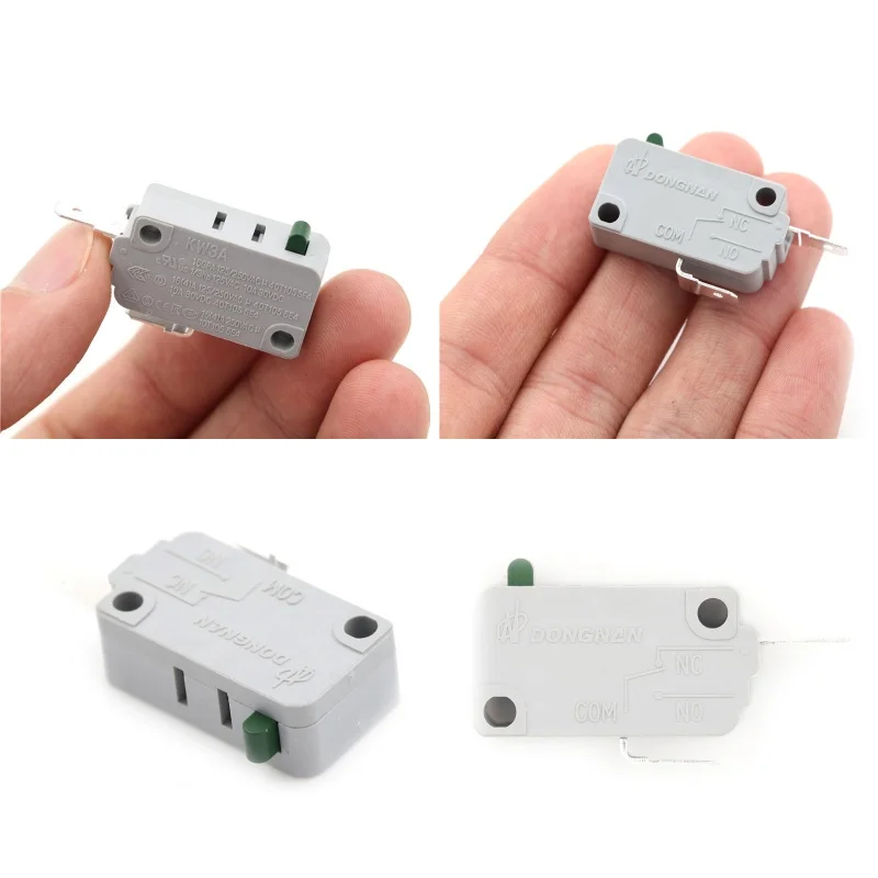 1 adet Yüksek Kalite 16A125V/250 V KW3A Kapı Mikro Anahtarı Pin 2 5E4 10T105 Mikrodalga Fırın Normalde Yakın Anahtarı Aracı