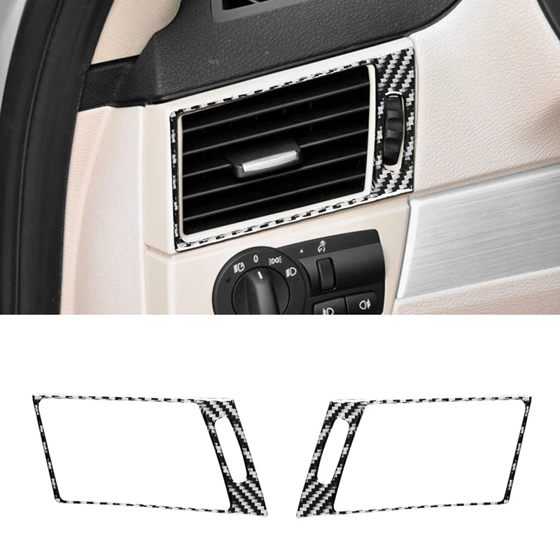 

Для BMW- X3 E83 2006-2010 углеродное волокно левый правый воздуховод вентиляционная панель декоративная крышка отделка стикер аксессуары