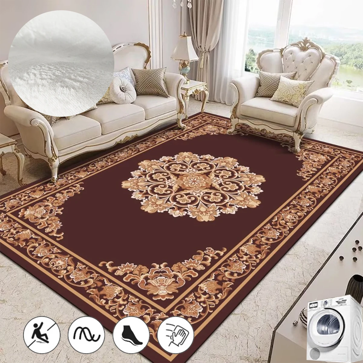 

Modern Persian Home Decor Rug Full of Large Size Carpets for Living Room Moroccan Luxury Rugs for Bedroom Soft Lounge Floor Mat