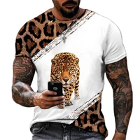 animal world 3d printed t shirt mens summer fashion 0 neck short sleeve streetwear oversized top