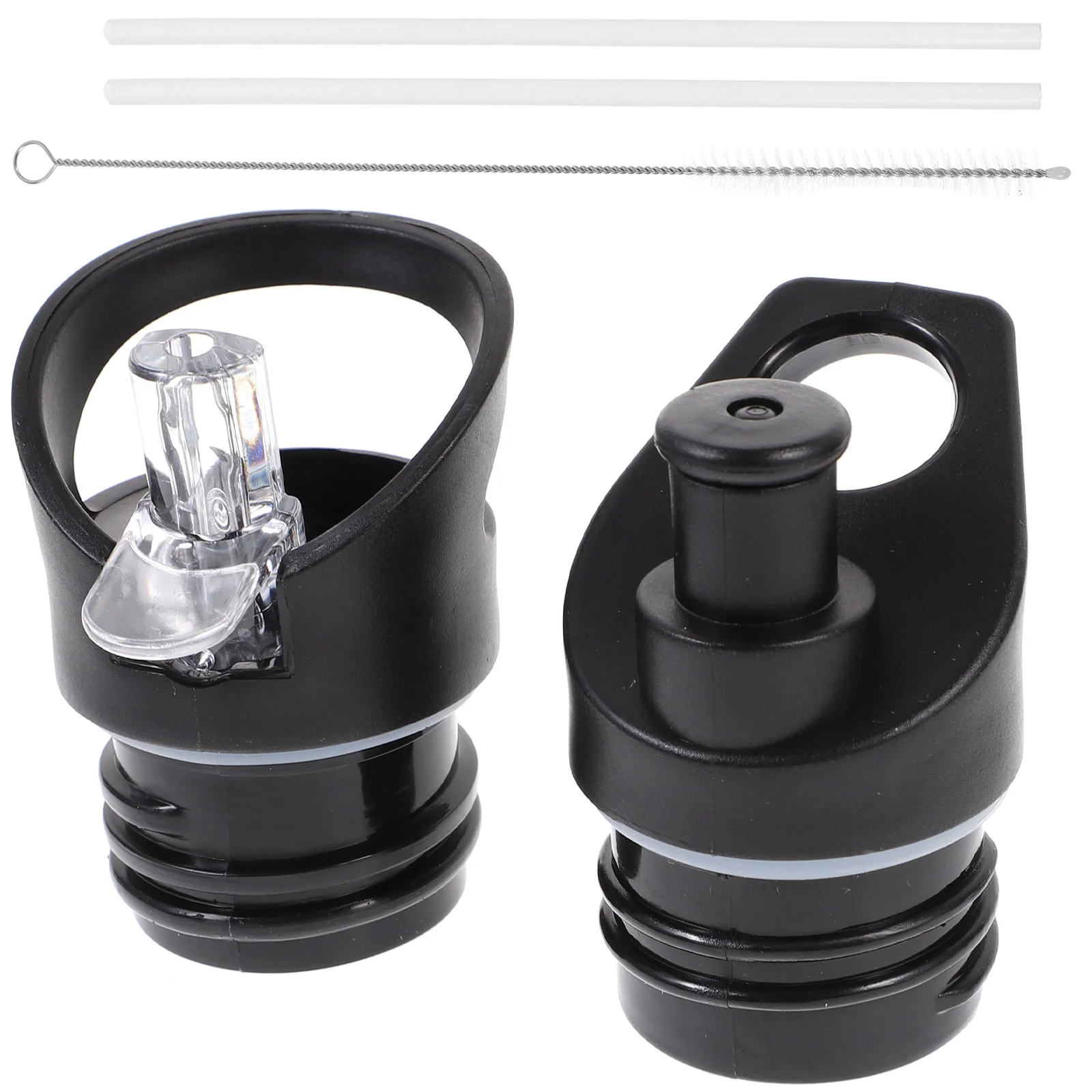 

2 Pcs Water Jug Caps Hydroflask Lid Wide Mouth Bottle Insulated Bottles Straw Cover Nozzle