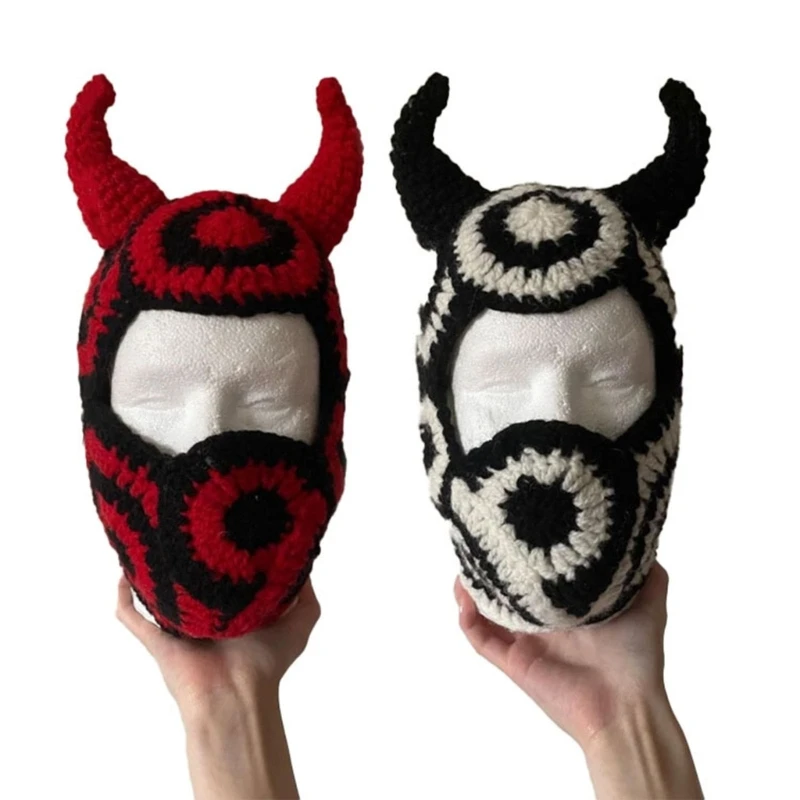 

Вязаная шапка для подростков, ветрозащитная зимняя шапка для взрослых, шапка с открытым окном и несъемной маской, сохраняет тепло для катания на лыжах и велосипеде