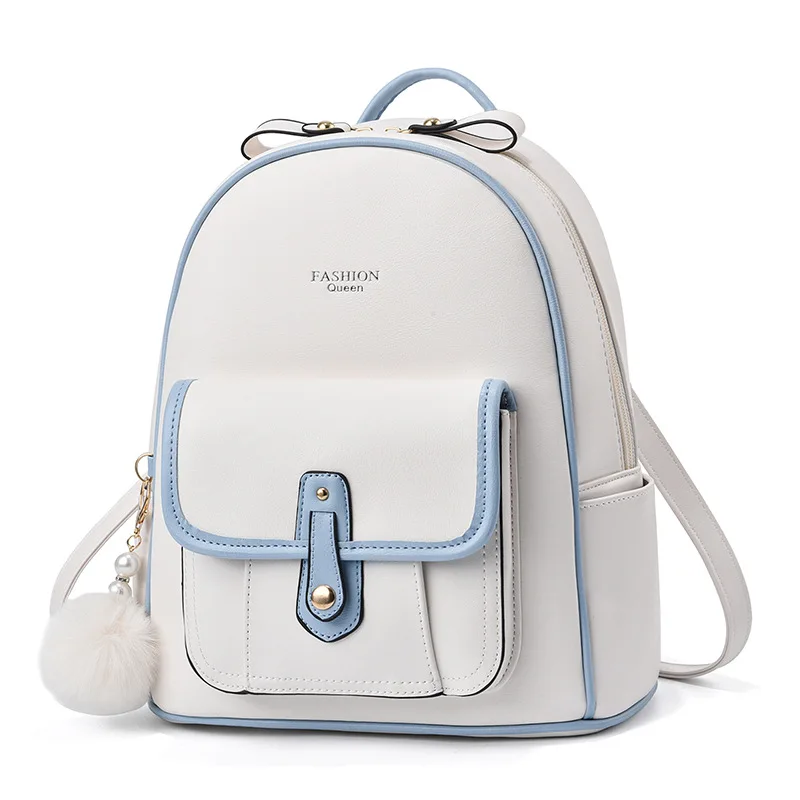 

Backpack Women 2022 New Fashion Soft Leather Stereotyped Backpack Fashion Large-capacity Student Schoolbag Leisure Travel Women