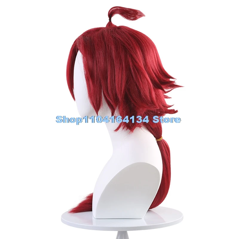 Парик для косплея аниме ведьма сульетта ртути темные красные короткие волосы